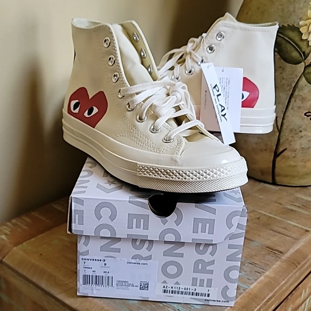 NWT Converse x Comme des Garcons Play Chuck Taylor 70 - SZ W9/M7 - Picture 1 of 8